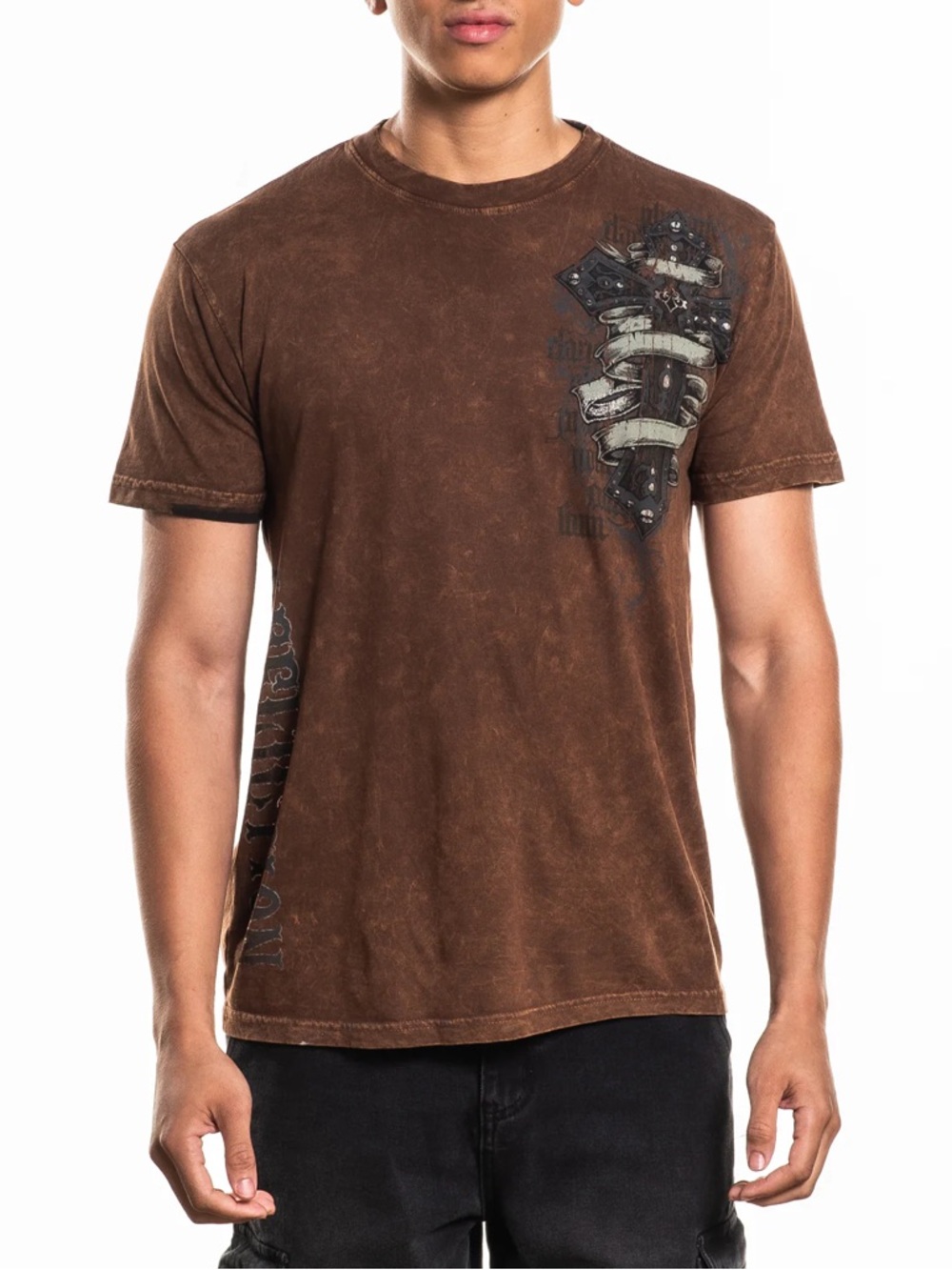 Affliction T-shirt WAGE CHAOS TEE Size L
